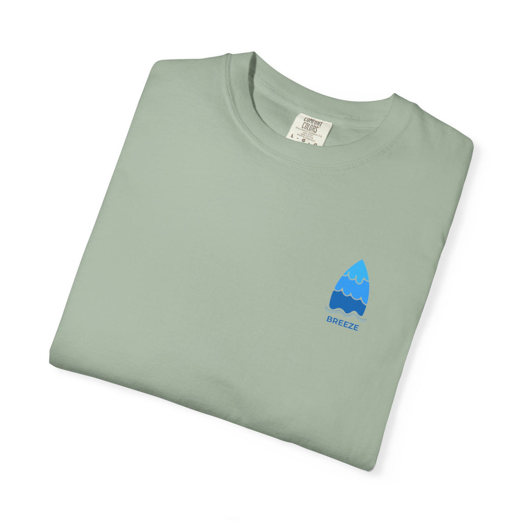 Surfboard Logo T-Shirt — Wave Graphic Chest Print